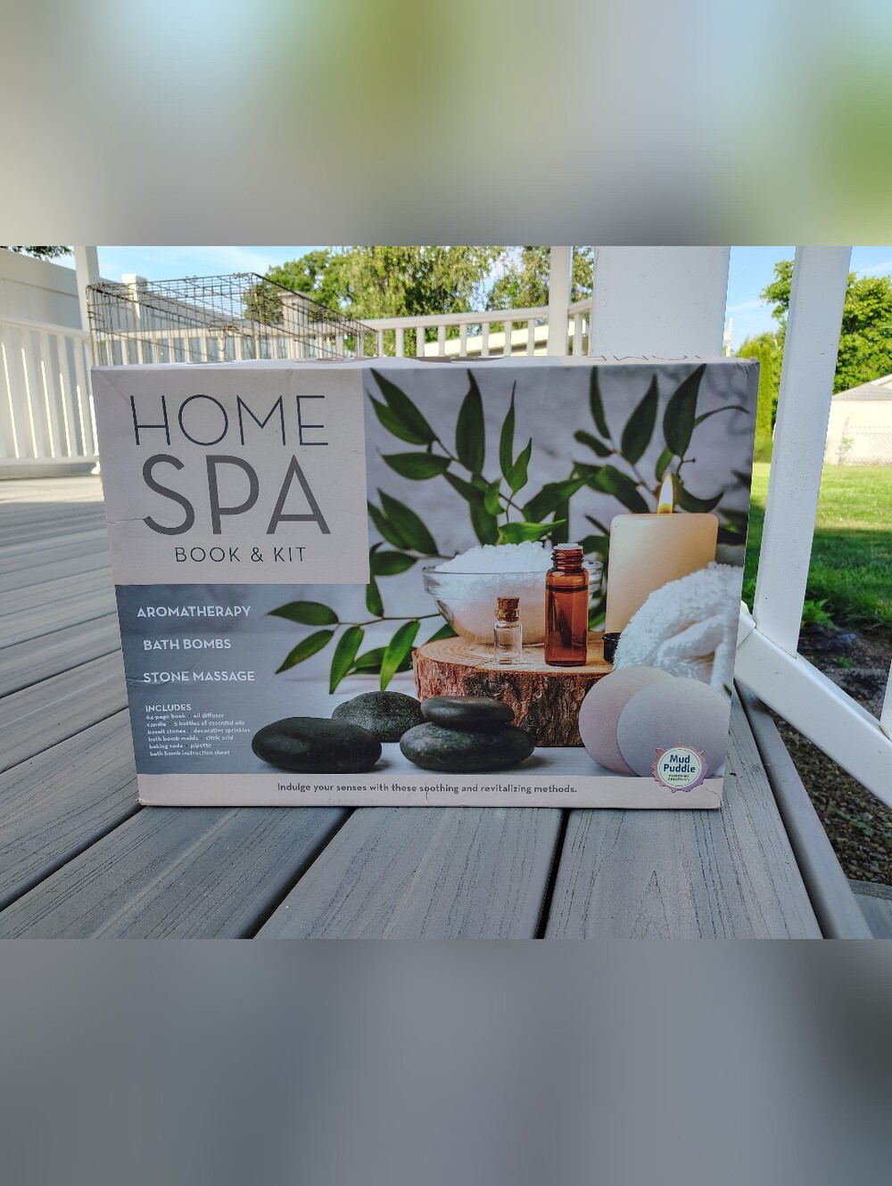 Home Spa Book & Kit - Aromatherapy Bath Bombs (White, Green, Brown)